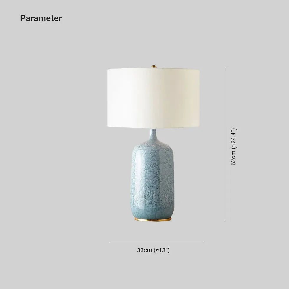 Blue Shape Table Lamp For Bedroom Sano Ceramic Ip20