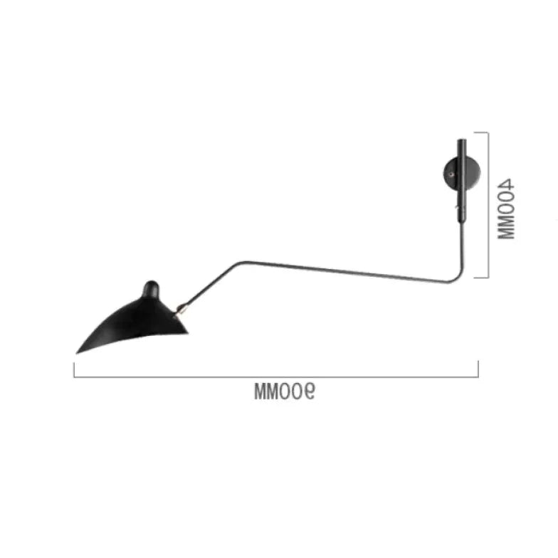 Black Reading Light For Study Room Industry Metal Warm White