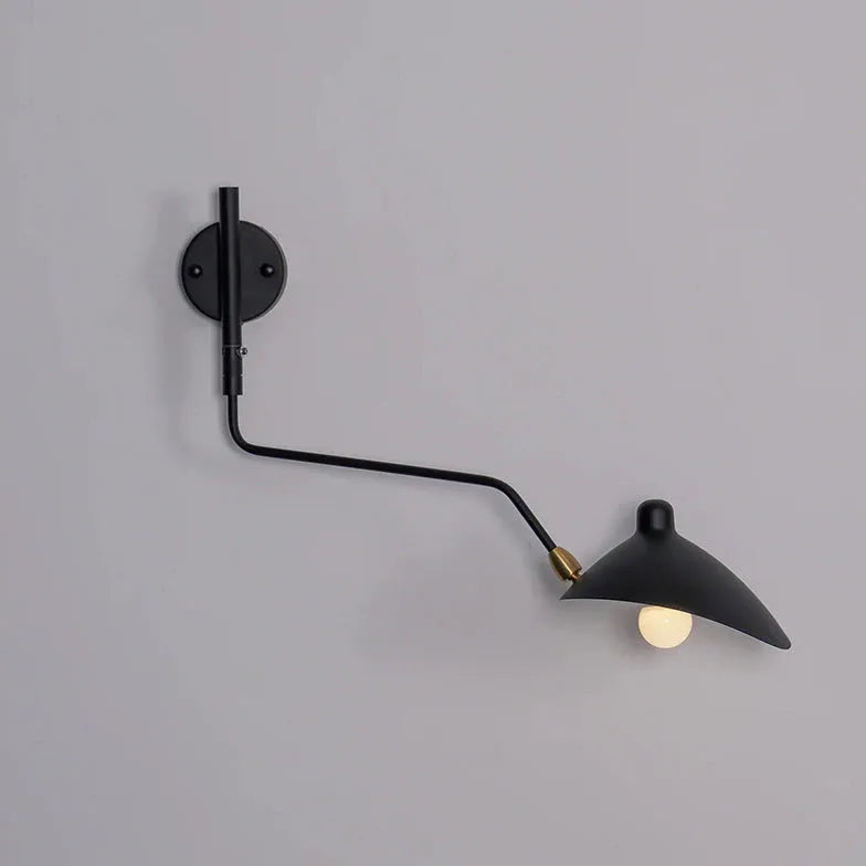 Black Reading Light For Study Room Industry Metal Warm White