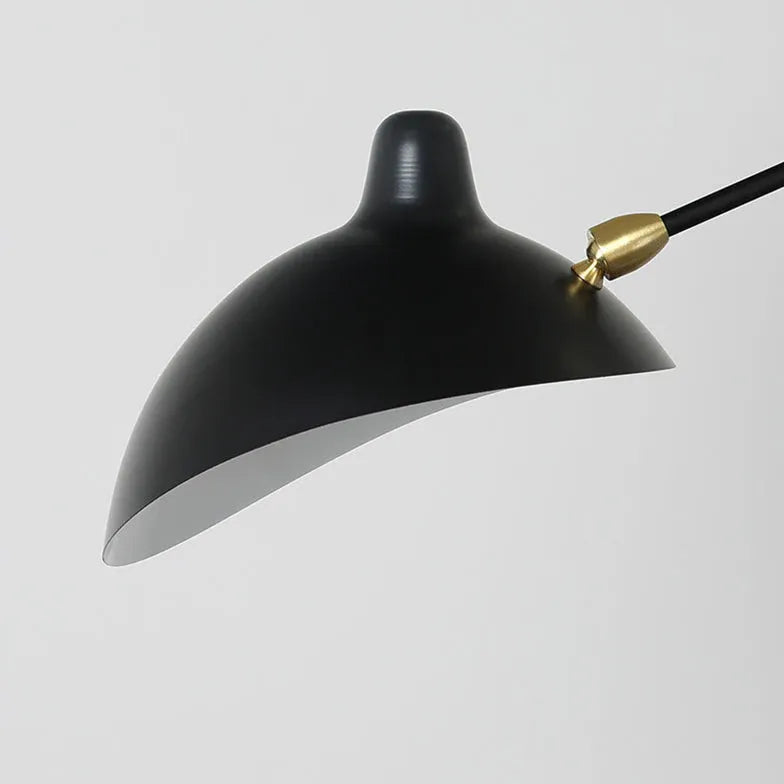 Black Semi-flush Light For Study Room Industry Metal Led