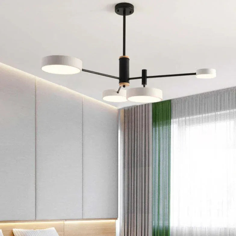 White Semi-flush Light For Bedroom Sienna Metal