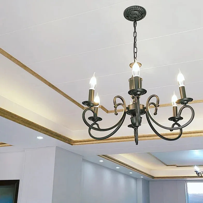 Black Modern Chandeliers For Bedroom Silva Metal Led Ip20