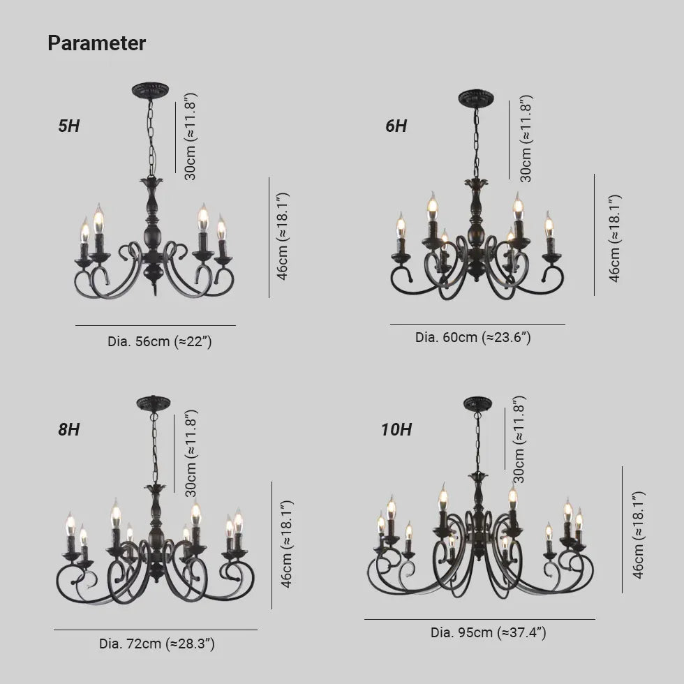 Black Modern Chandeliers For Bedroom Silva Metal Led Ip20