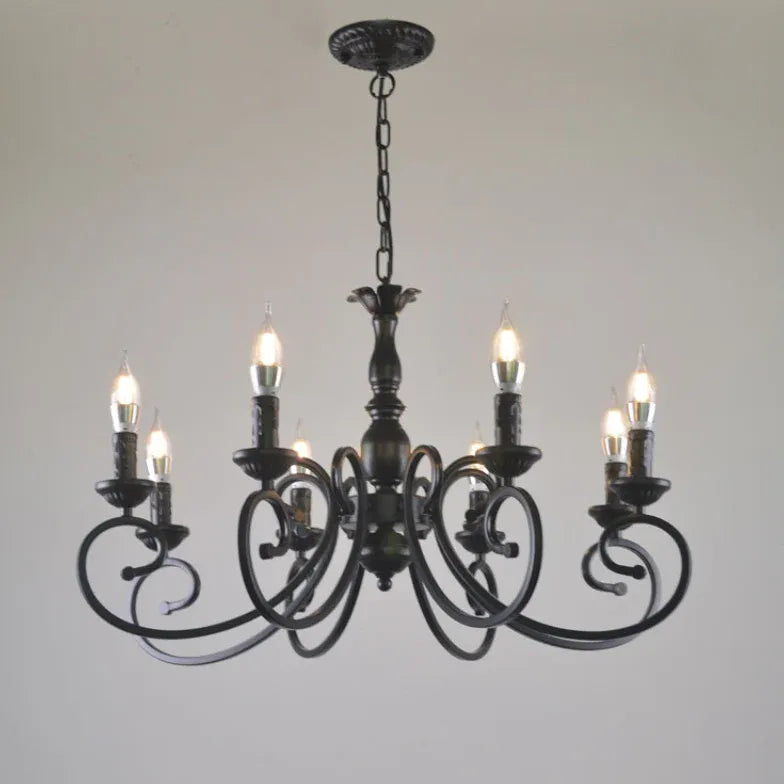 Black Modern Chandeliers For Bedroom Silva Metal Led Ip20