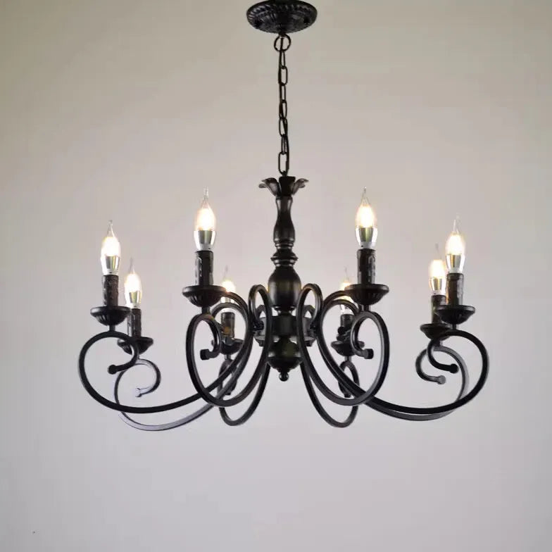 Black Modern Chandeliers For Bedroom Silva Metal Led Ip20