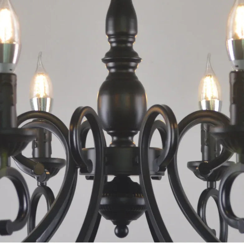 Black Modern Chandeliers For Bedroom Silva Metal Led Ip20