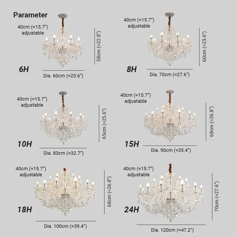 Modern Chandeliers For Living Room Silva Metal & Crystal Ip20