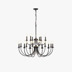 Black Traditional Chandeliers For Living Room Silva Metal Led