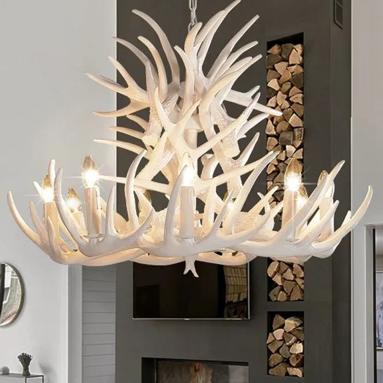 White Chandelier For Bedroom Silva Metal Led