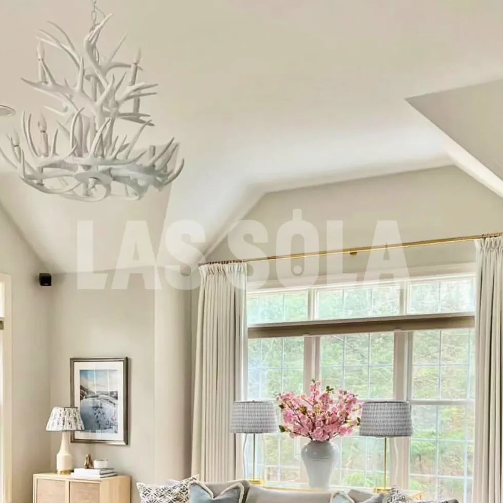 White Chandelier For Bedroom Silva Metal Led