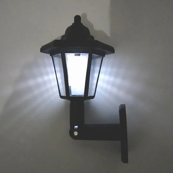 Corner Led Sensor Wall Light Solar Plastic For Garden