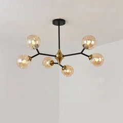 Statement Pendant Light For Bedroom Valentina Metal & Glass Warm White