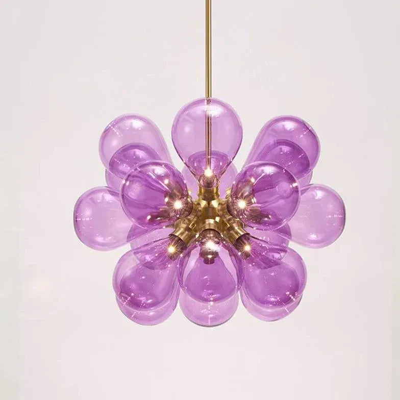 Coloured Glass Pendant Light For Bedroom Valentina Metal & Glass Ip20 Cool White Led