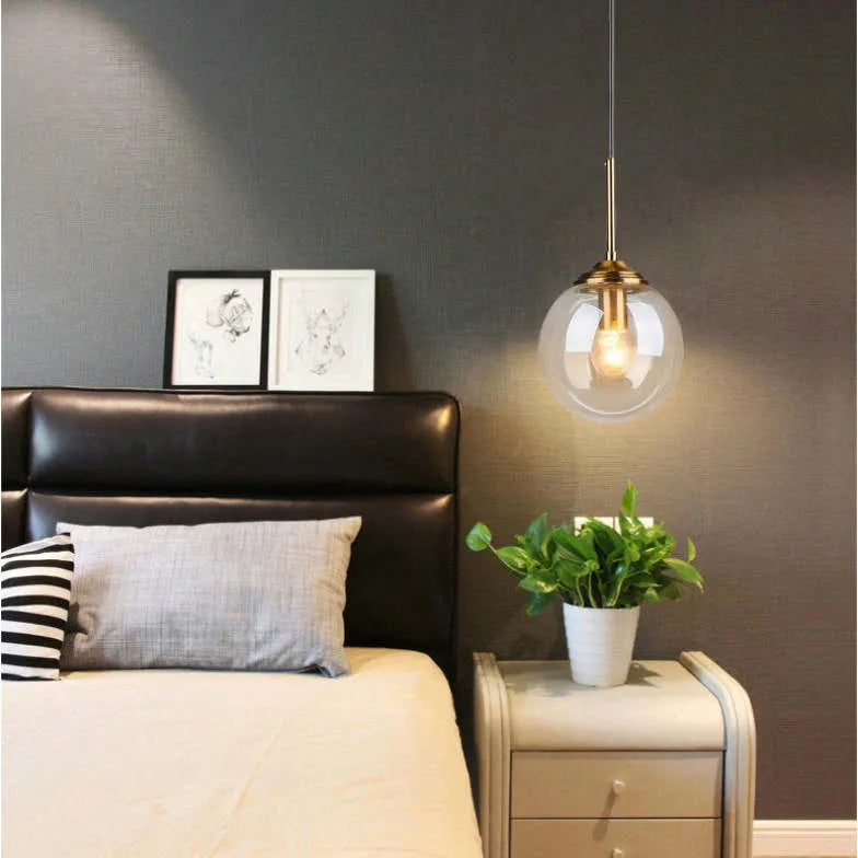 Chandelier For Bedroom Modern Metal & Glass Led Warm White