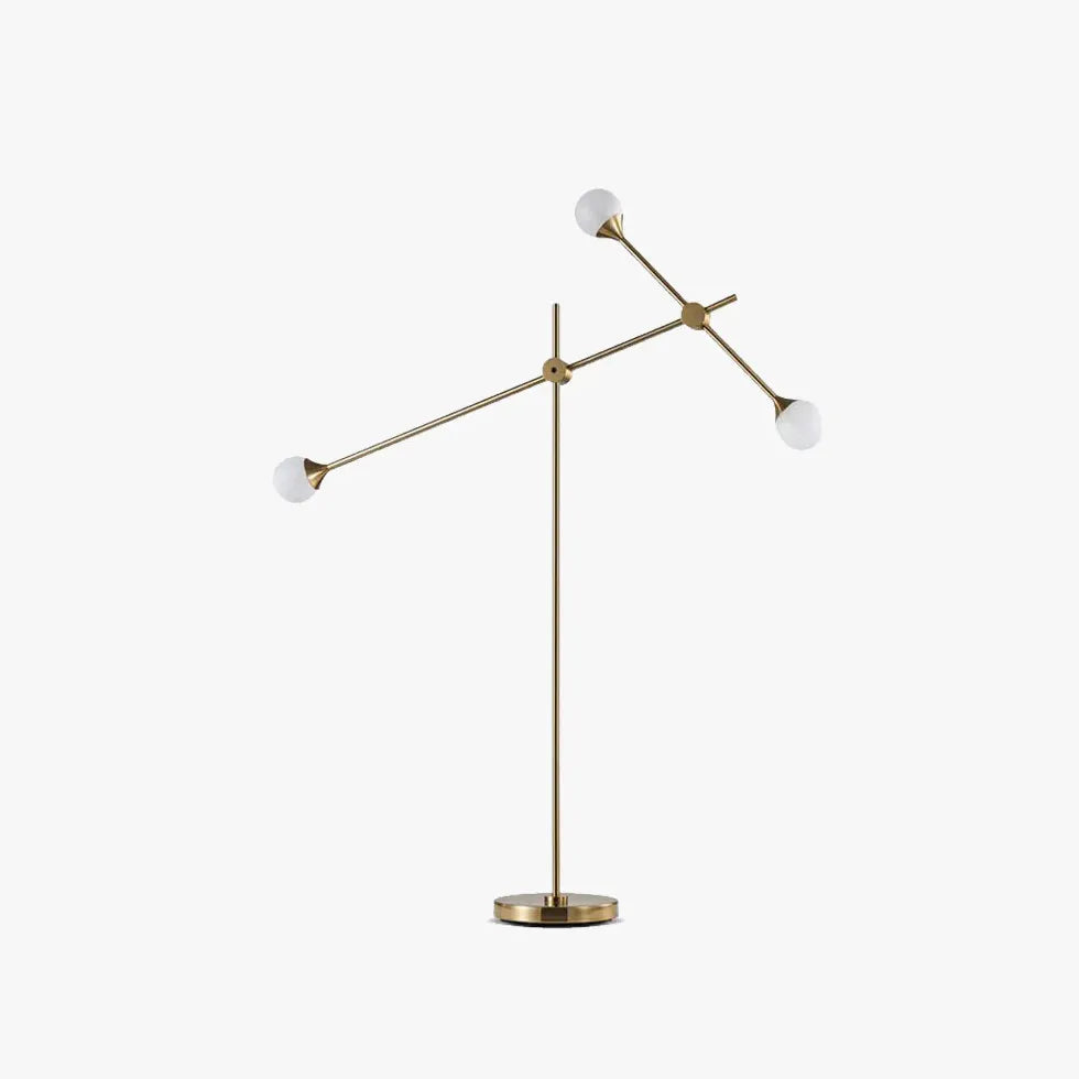 Gold Floor Lamp For Study Room Valentina Metal Plug Ip20