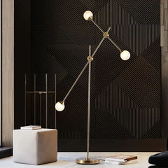 Gold Floor Lamp For Study Room Valentina Metal Plug Ip20