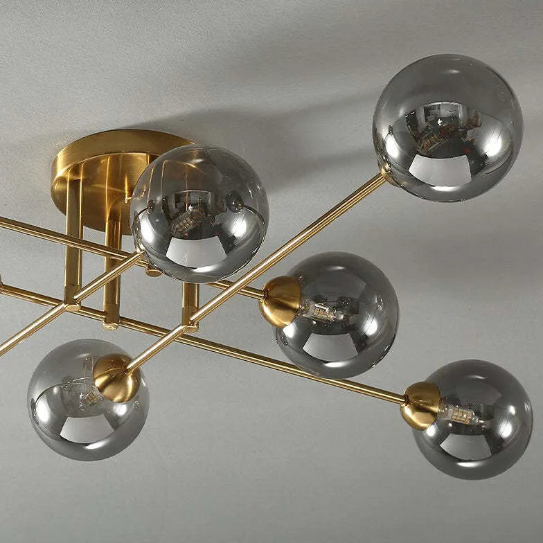 Valentina Industrial Glass Globe Chandelier Led