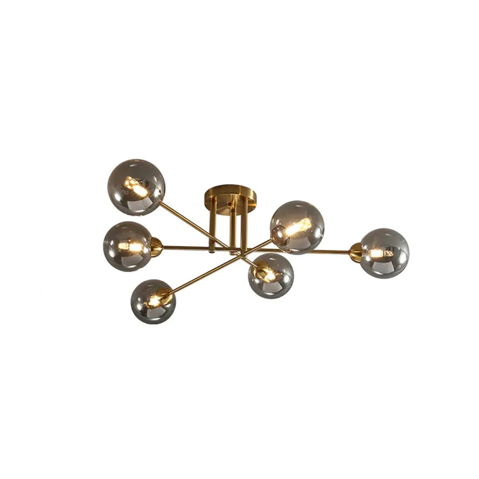 Valentina Industrial Glass Globe Chandelier Led