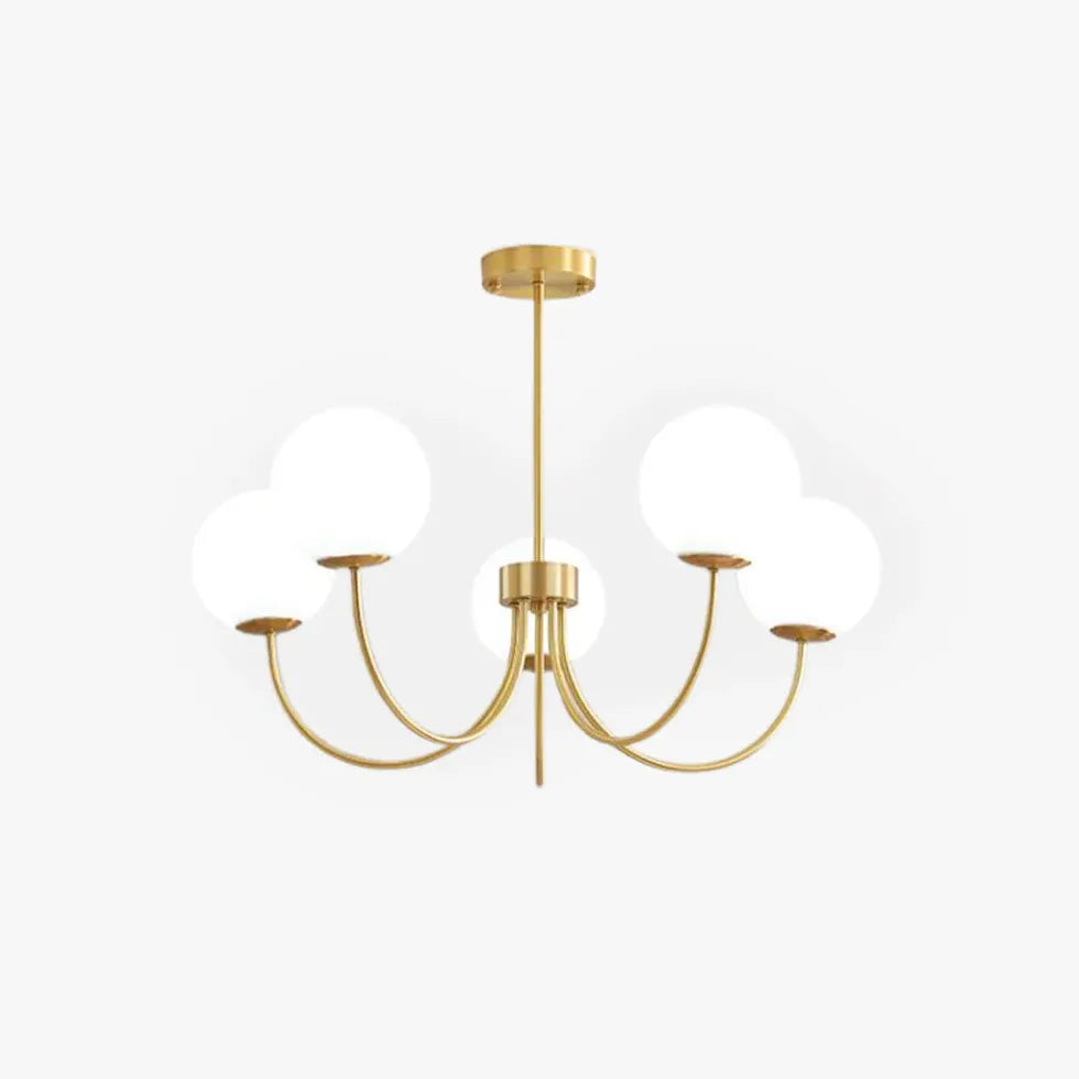 Gold Chandelier For Bedroom Valentina Metal & Glass