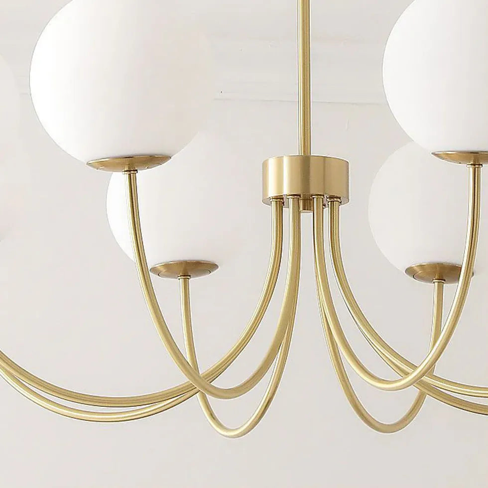 Gold Chandelier For Bedroom Valentina Metal & Glass