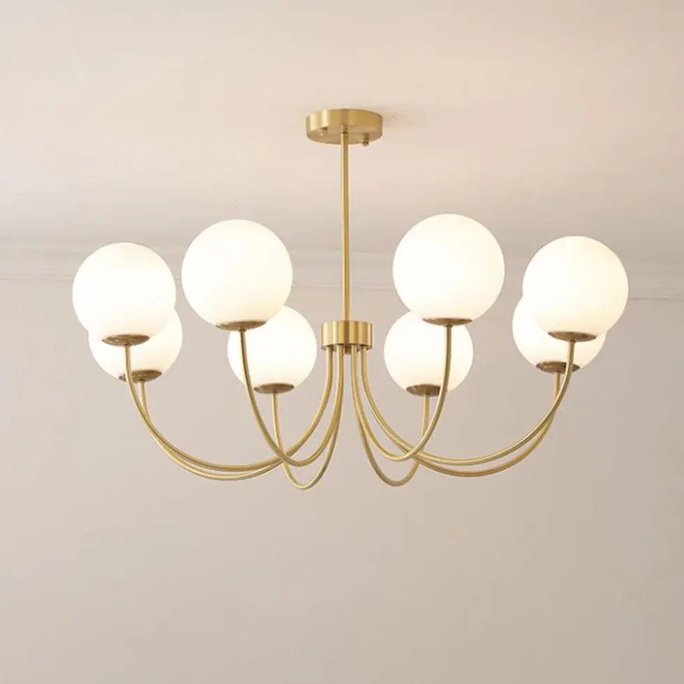 Gold Chandelier For Bedroom Valentina Metal & Glass