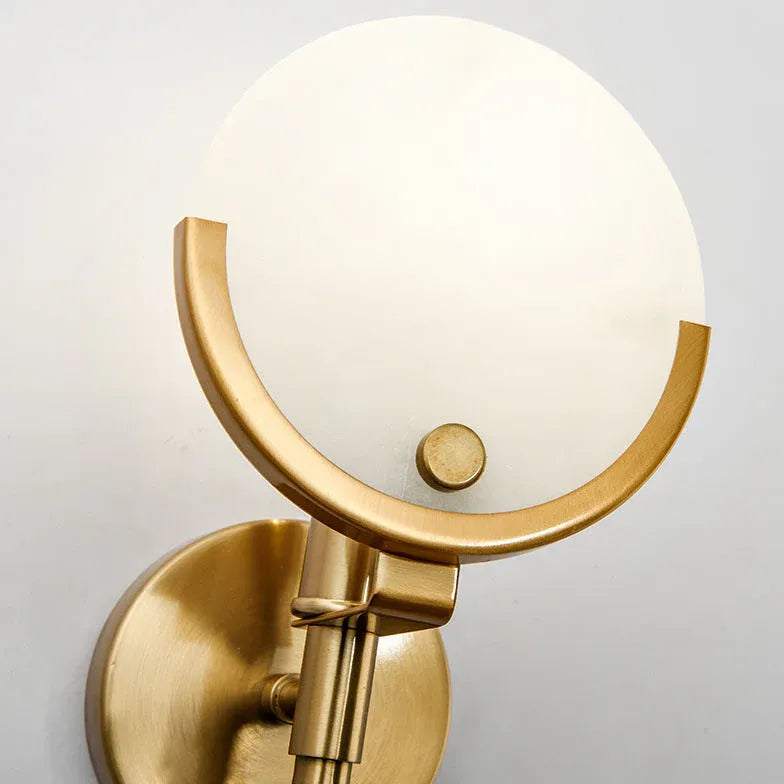 Gold Single Arm Wall Light For Bedroom Modern Metal Warm White Led