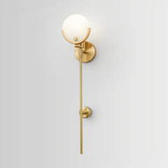 Gold Single Arm Wall Light For Bedroom Modern Metal Warm White Led