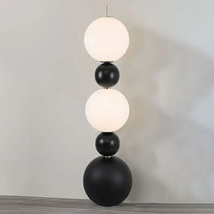 Black Floor Lamp For Living Room Valentina Resin Dimmable Ip20 Plug Led