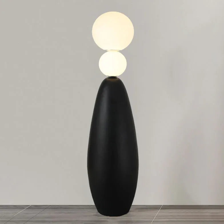 Black Floor Lamp For Living Room Valentina Resin Dimmable Ip20 Plug Led