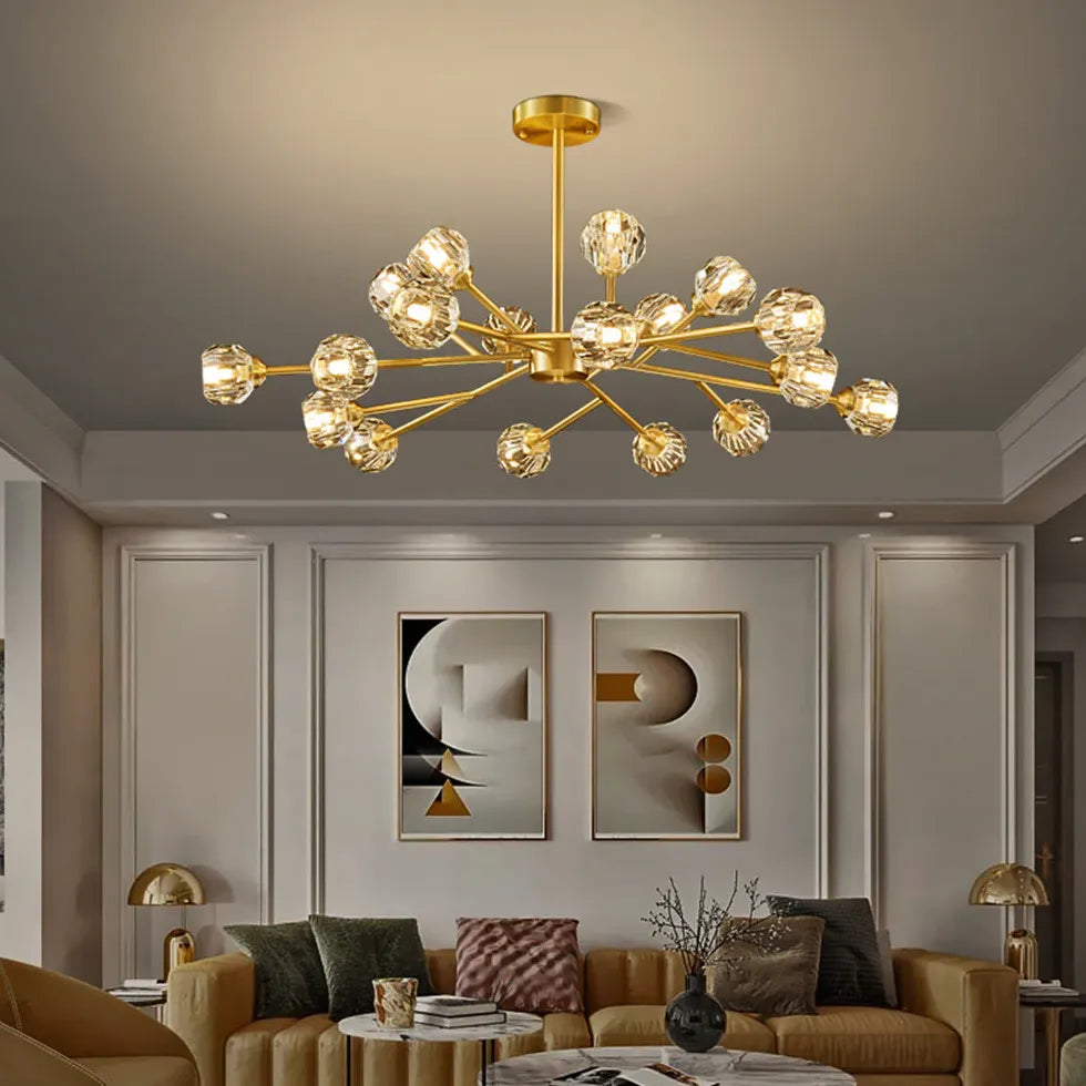 Gold Statement Pendant Light For Bedroom Valentina Pure Copper Ip20