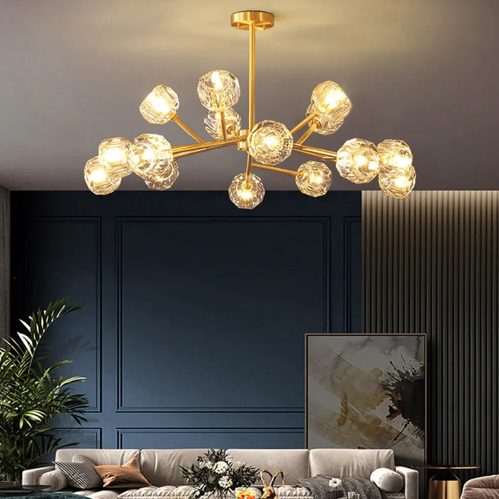 Gold Statement Pendant Light For Bedroom Valentina Pure Copper Ip20