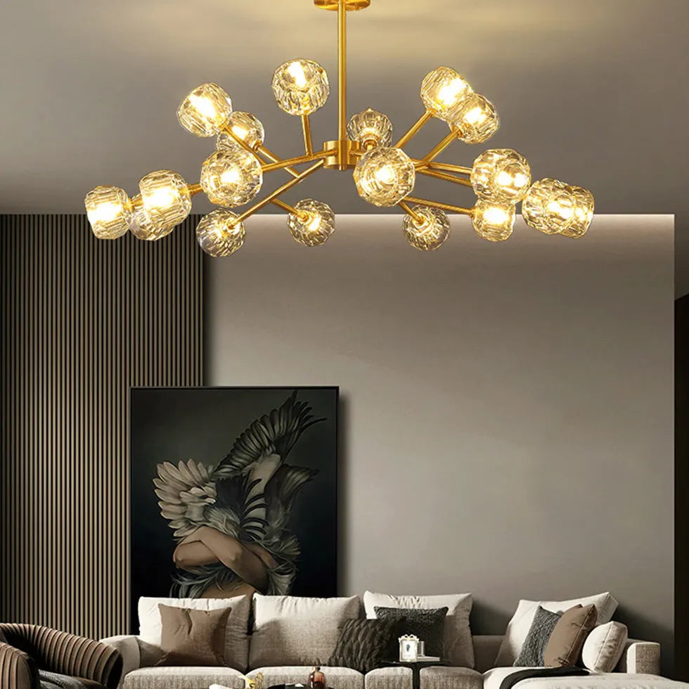 Gold Statement Pendant Light For Bedroom Valentina Pure Copper Ip20