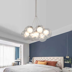 Chandelier For Bedroom Modern Metal & Glass Led