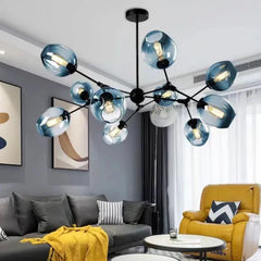 Black Modern Chandeliers For Bedroom Valentina Metal & Glass Ip20