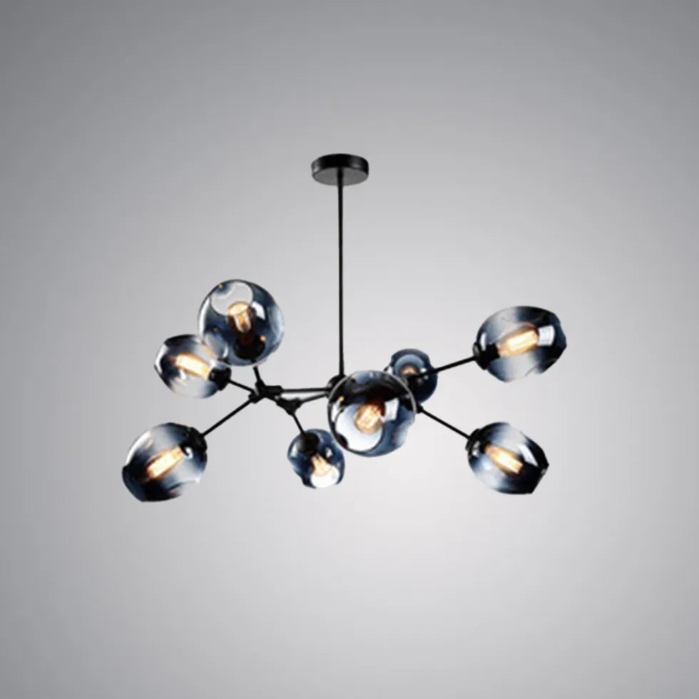 Black Modern Chandeliers For Bedroom Valentina Metal & Glass Ip20