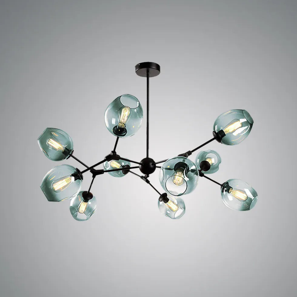 Black Modern Chandeliers For Bedroom Valentina Metal & Glass Ip20