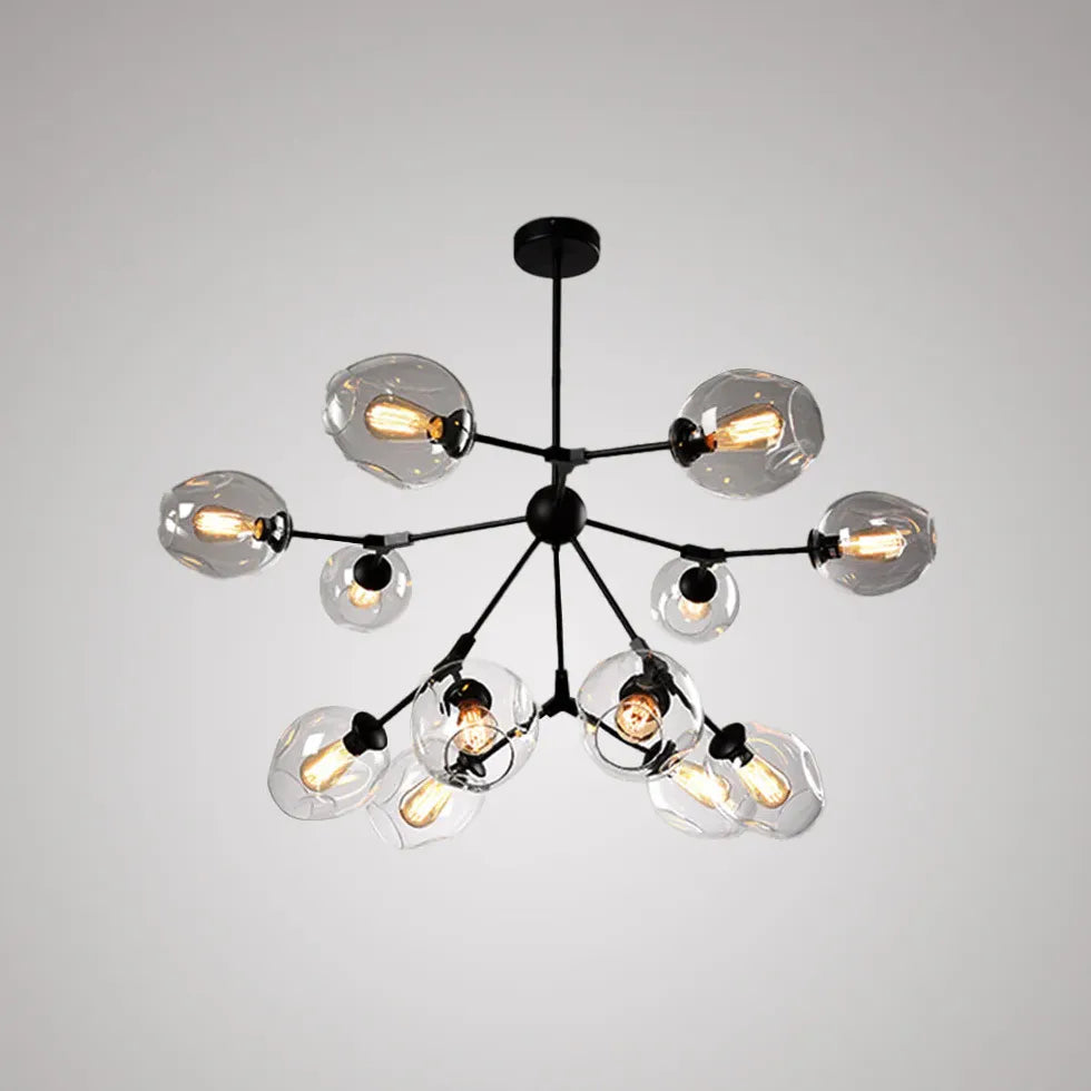 Black Modern Chandeliers For Bedroom Valentina Metal & Glass Ip20