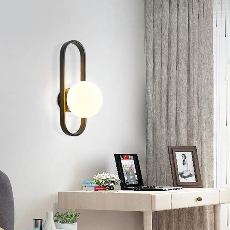 Valentina Modern Globe Bedside Wall Lamp Mount For Reading Room