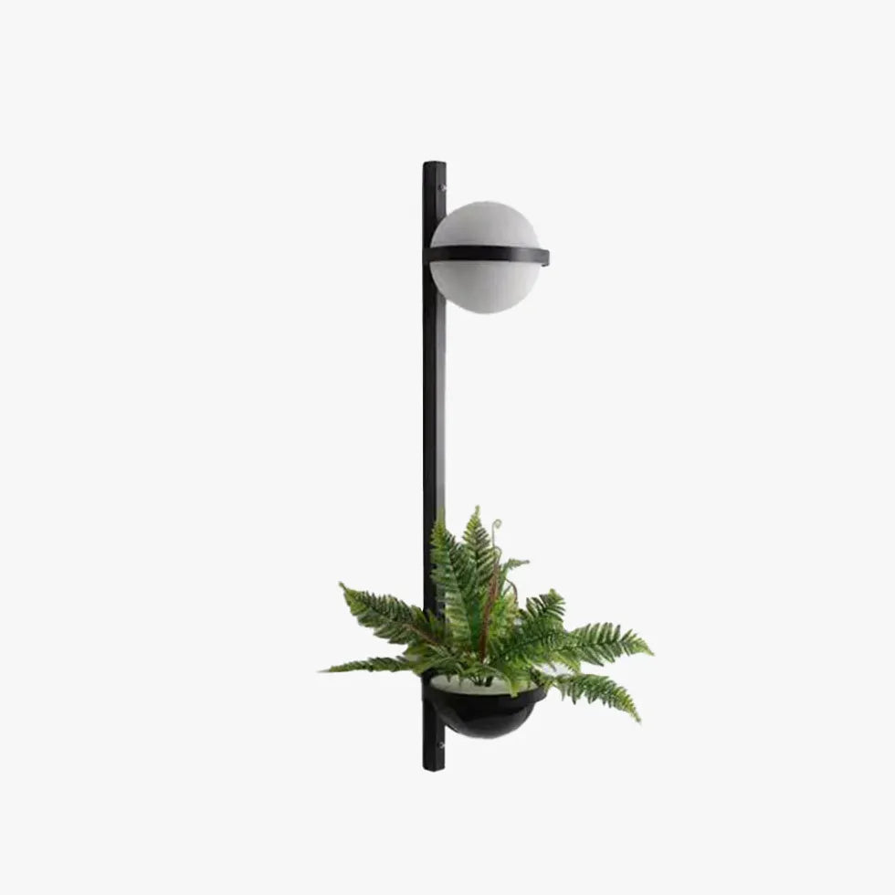 Black Solar Light Valentina Metal & Acrylic Led