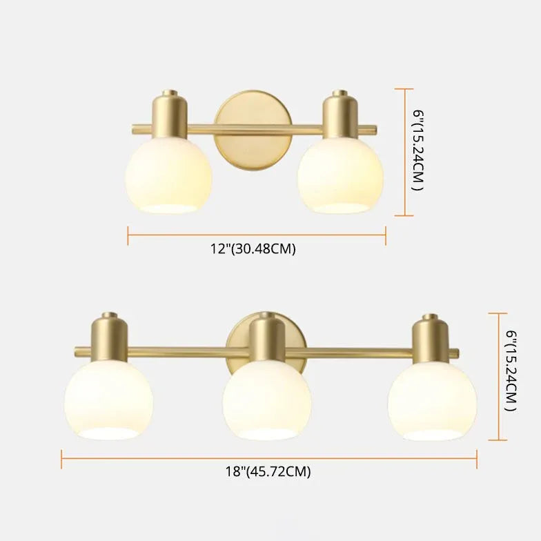 Gold Multi Arm Wall Light For Bathroom Valentina Metal & Glass Led Ip44