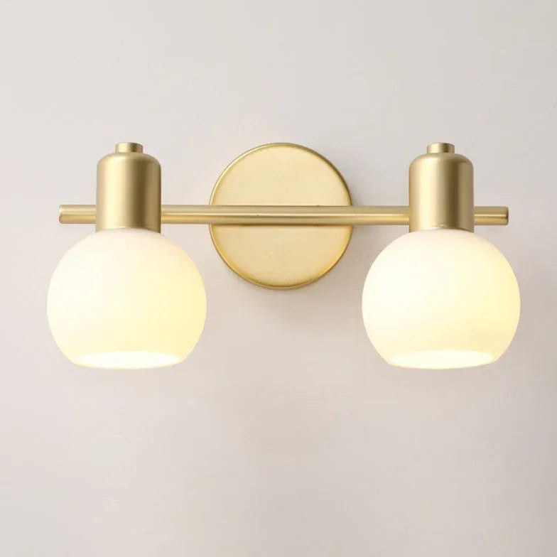 Gold Multi Arm Wall Light For Bathroom Valentina Metal & Glass Led Ip44