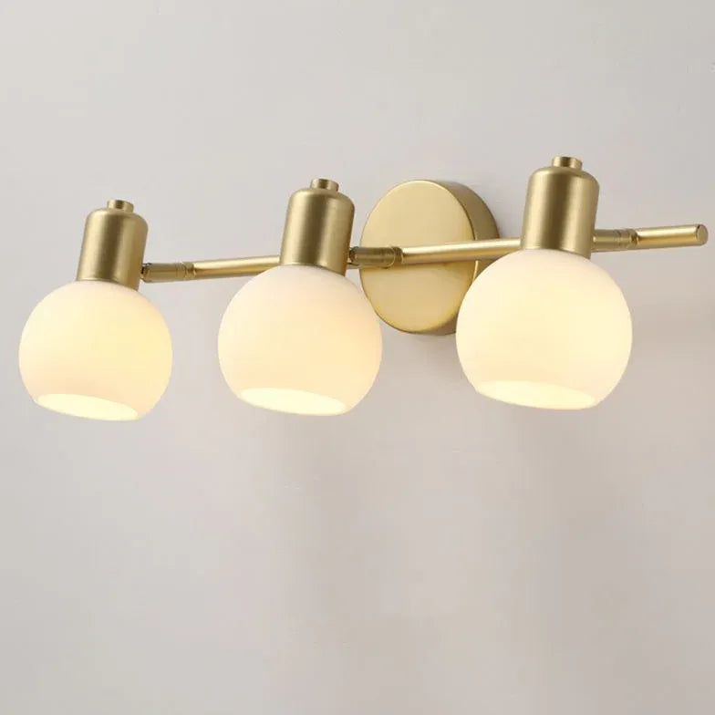 Gold Multi Arm Wall Light For Bathroom Valentina Metal & Glass Led Ip44