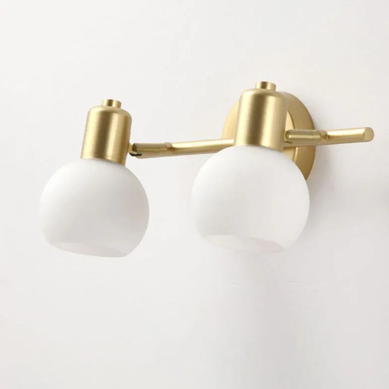 Gold Multi Arm Wall Light For Bathroom Valentina Metal & Glass Led Ip44