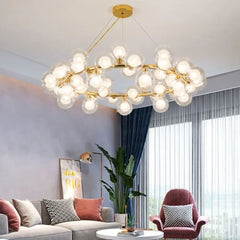 Gold Modern Chandeliers For Bedroom Valentina Metal & Glass