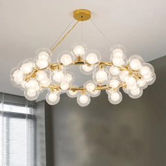 Gold Modern Chandeliers For Bedroom Valentina Metal & Glass