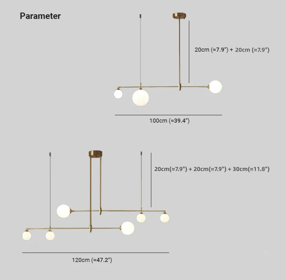 Statement Pendant Light For Study Room Valentina Copper Led