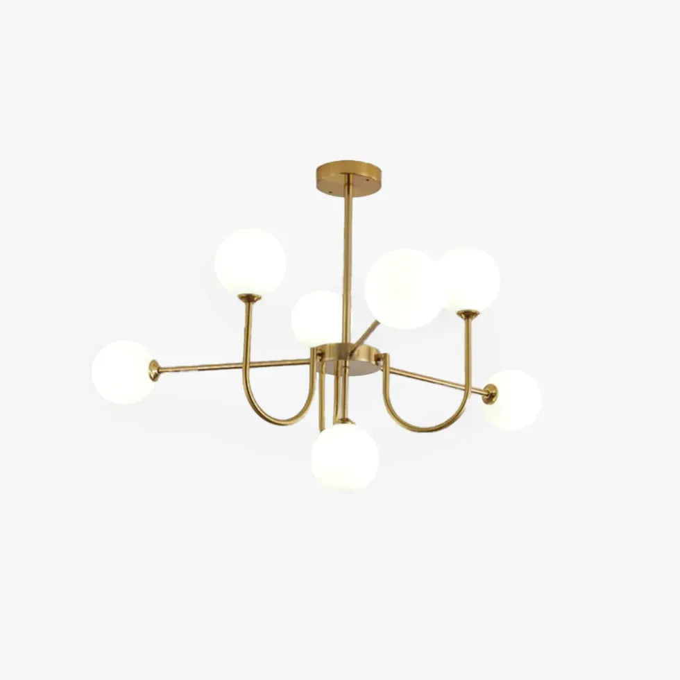 Gold Modern Led Chandelier Glass For Bedroom Valentina