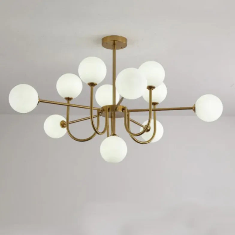 Gold Modern Led Chandelier Glass For Bedroom Valentina