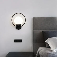 Black Led Wall Light For Bedroom Valentina Metal Without Bulbs