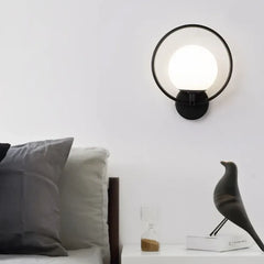 Black Led Wall Light For Bedroom Valentina Metal Without Bulbs